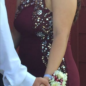 Burgundy prom dress